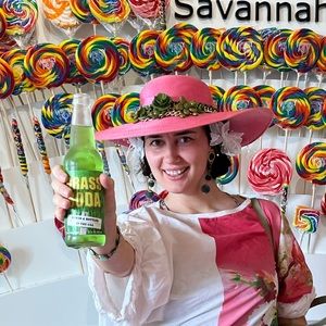 Pink Long Brim Floppy Hat